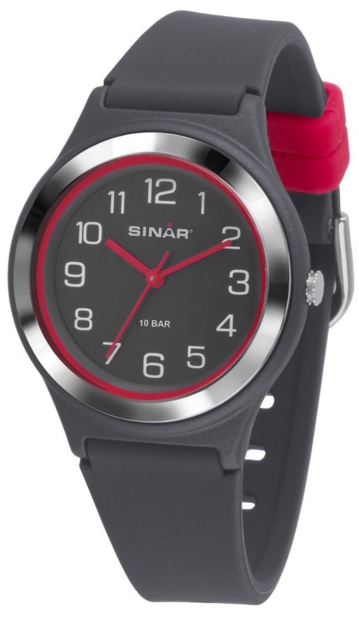 Armbanduhr XB-48-2 mit grauen Silikonarmband Sinar