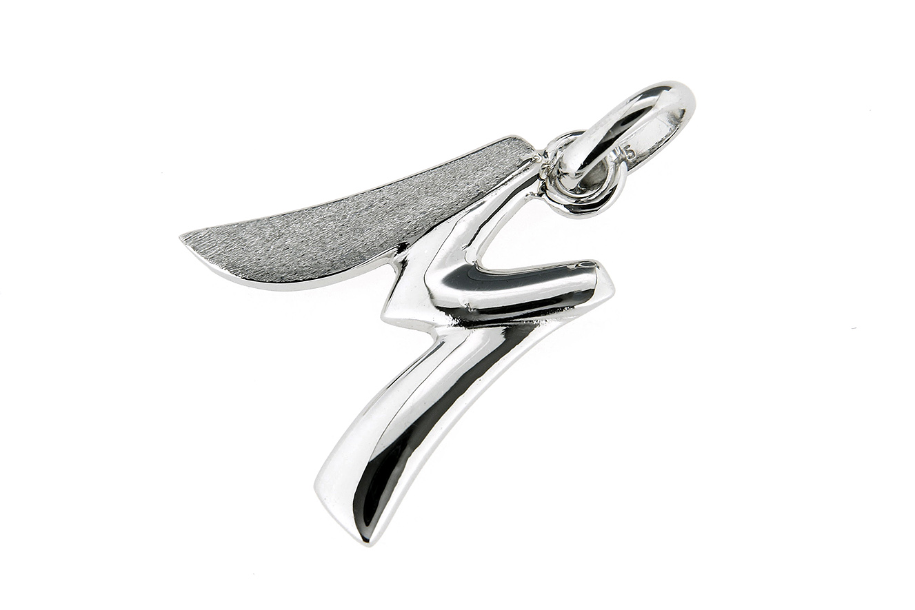 Anhänger Buchstabe M Silber 925 rhodiniert