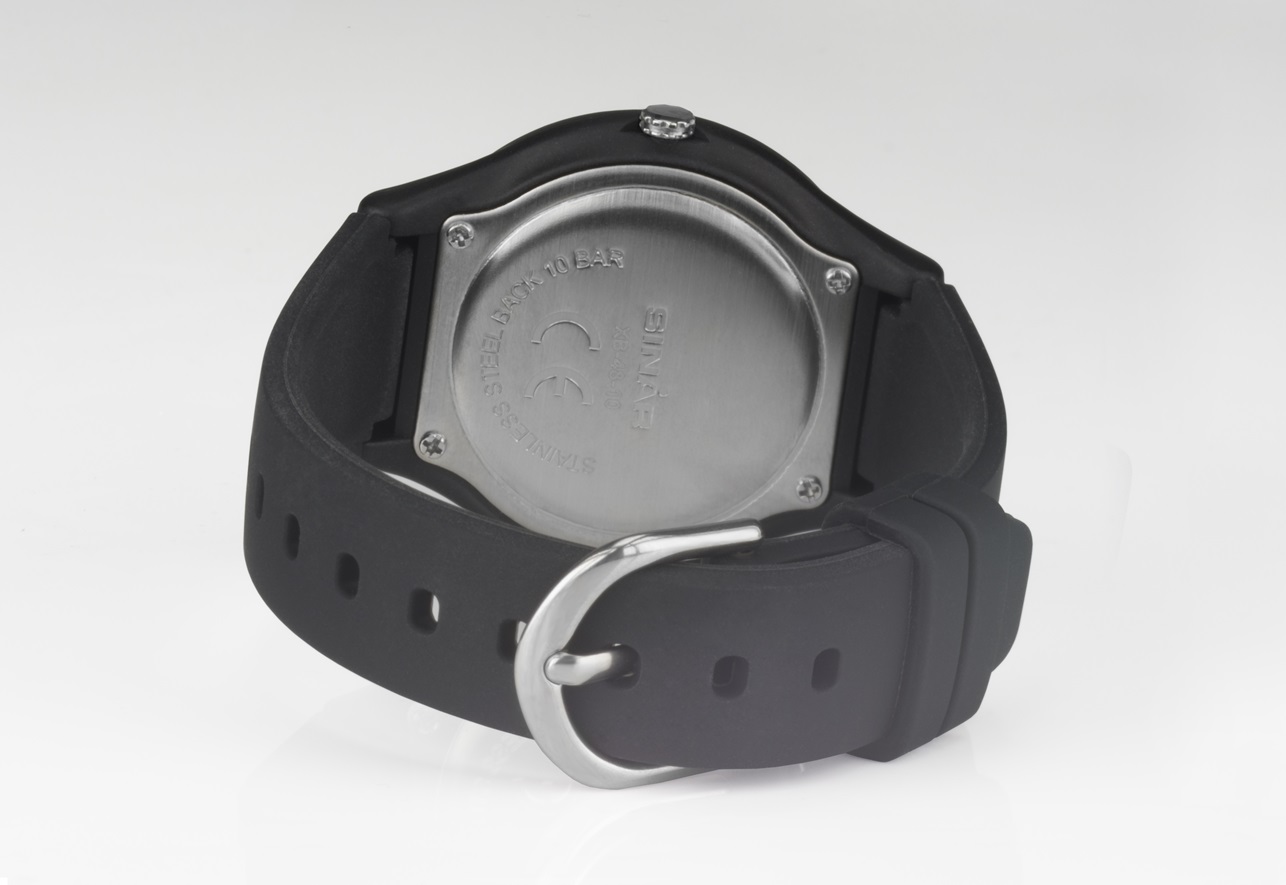 Fashion Armbanduhr XB-48-10 mit schwarzen Silikonarmband von Sinar