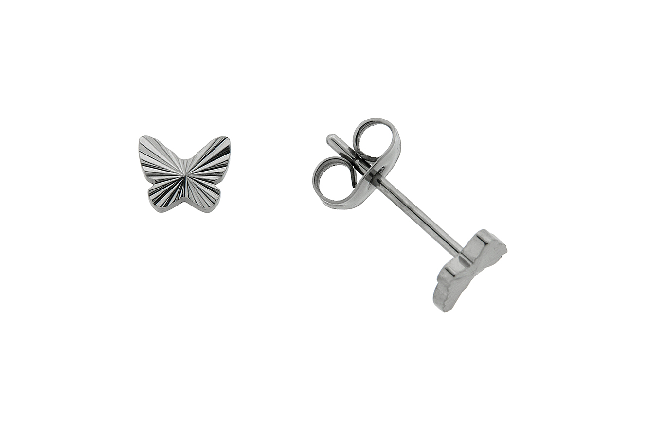 Ohrstecker Ohrring Schmetterling in Titan