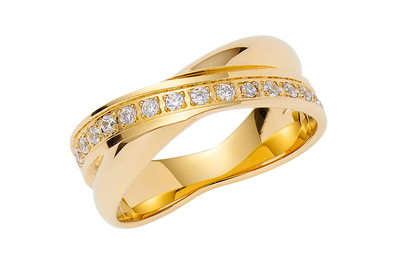 Gr.19 Ring von Leonardo Daria gold 026925 in Edelstahl mit Zirkonia
