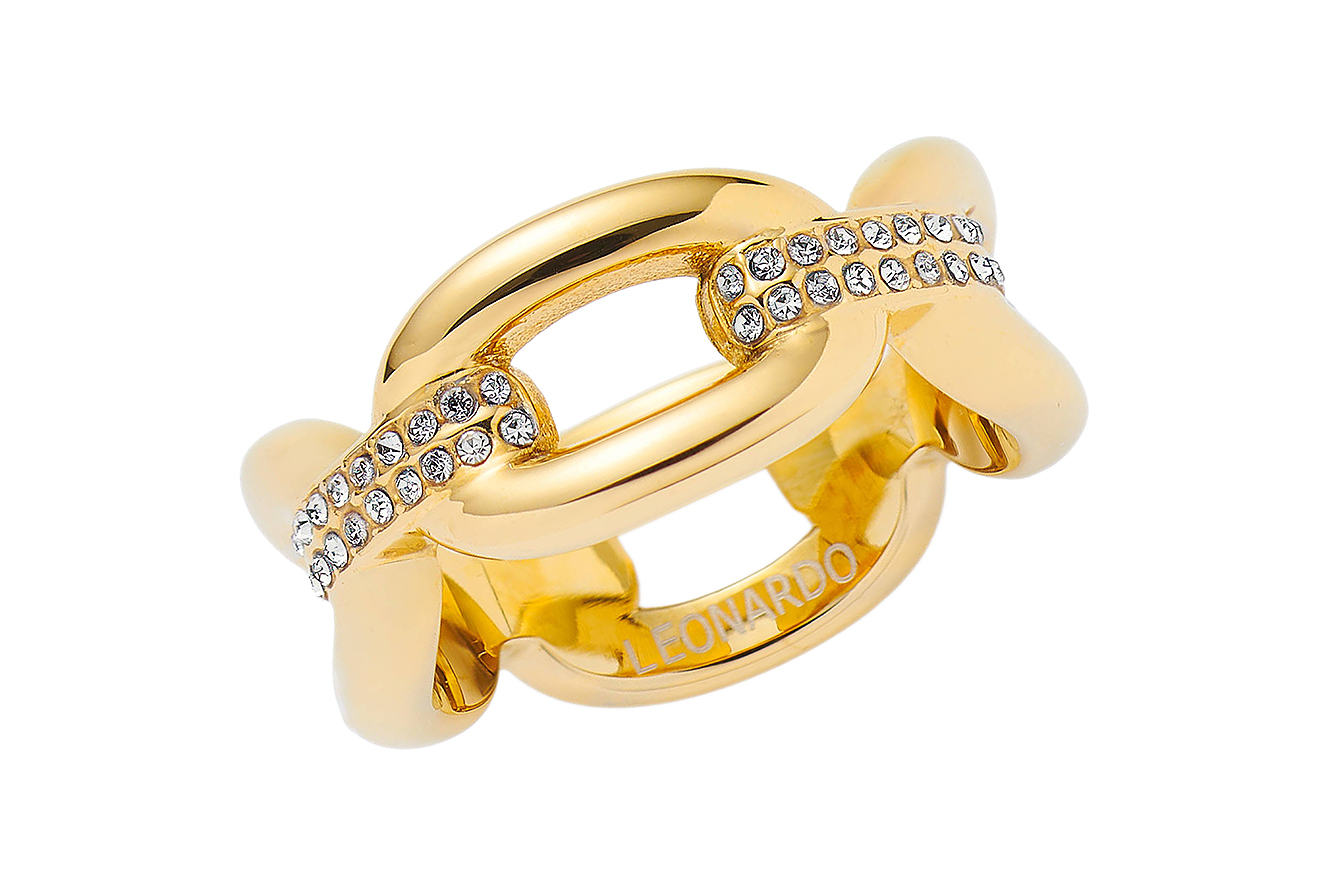 Gr.21 Ring von Leonardo gold Belle 026954 in Edelstahl mit Zirkonia