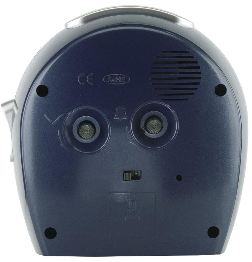 Metallic blauer Wecker Atrium A451-5 Autolicht mit Lichtsensor und fließender Sekunde
