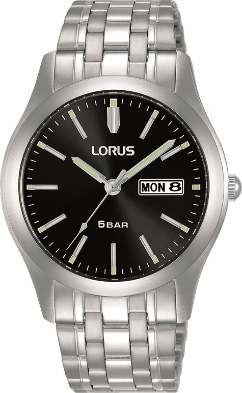 Armbanduhr von Lorus RXN67DX9 mit  Datum und Tagesanzeige in Edelstahl
