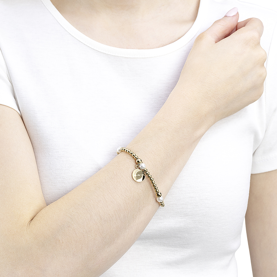 19cm Armband Leonardo Mathilde 024275 mit Perlen vergoldet