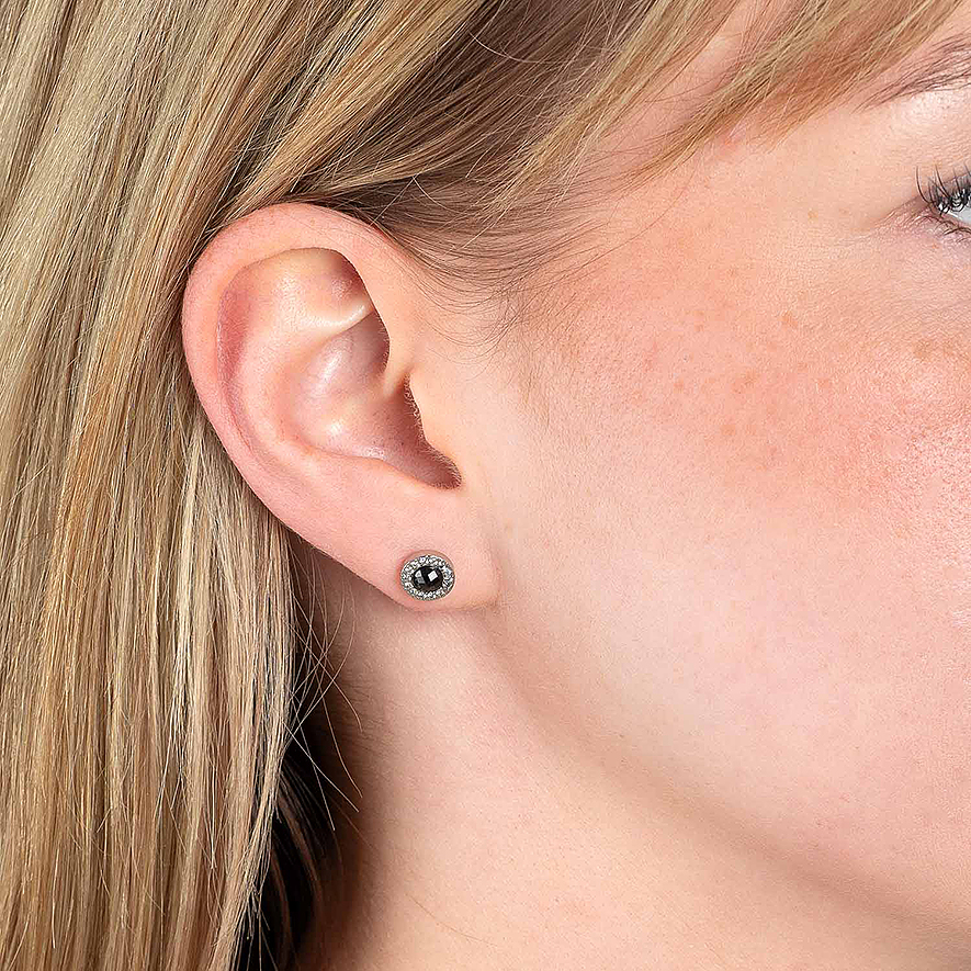 Ohrstecker von Leonardo 023347 Isa schwarz in Edelstahl 