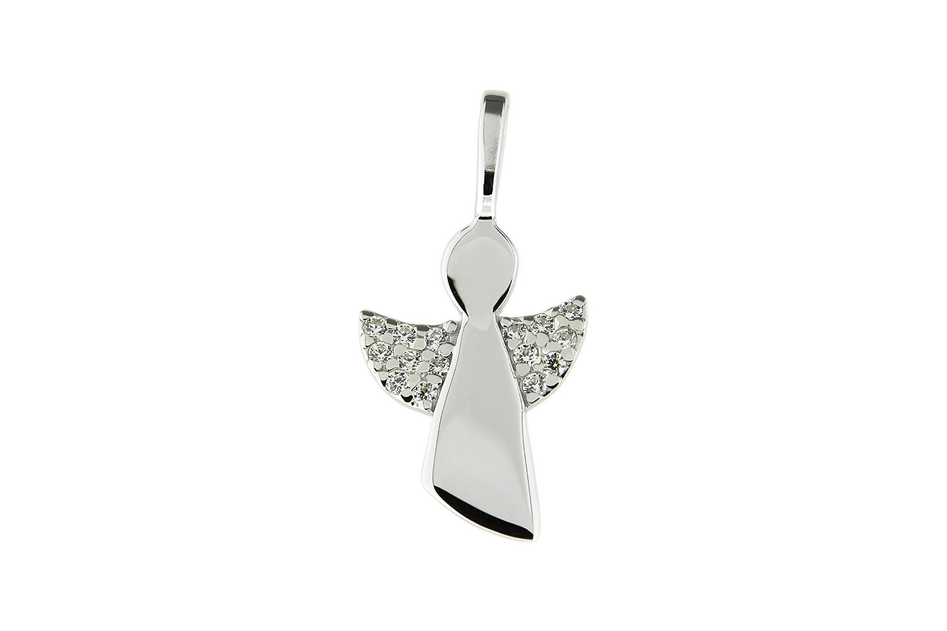 Kettenanhänger Engel in Silber 925 mit   Zirkonia 