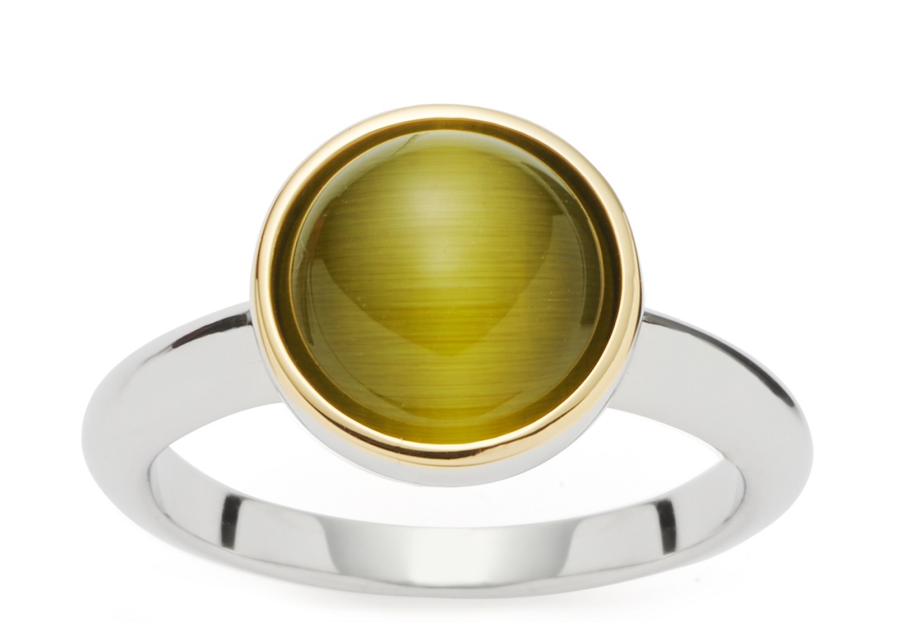 Gr.18 Ring von Leonardo Annika 021559 in Edelstahl teilvergoldet