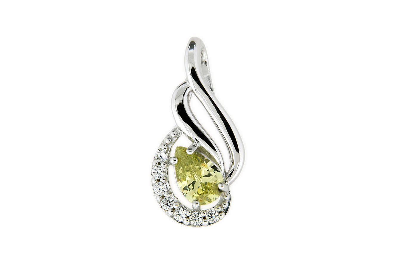 Anhänger mit Zirkonia in Silber 925 rhodiniert mit Zirkonia 