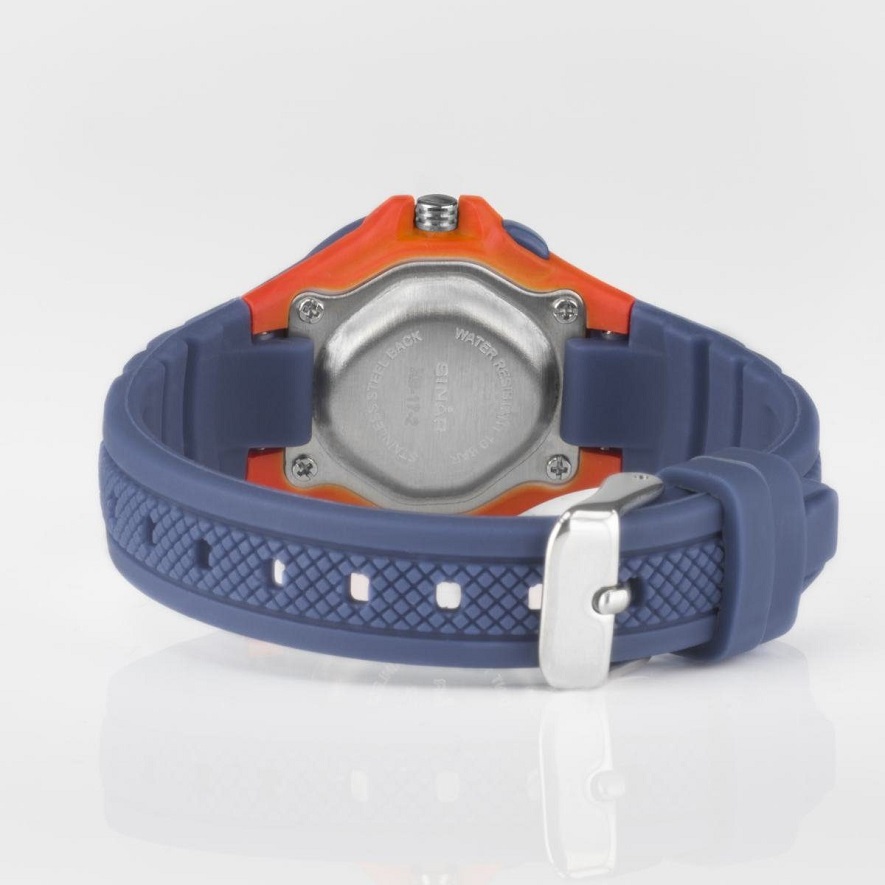 Kinderuhr mit Licht von Sinar XB 17-2 dunkelblau orange