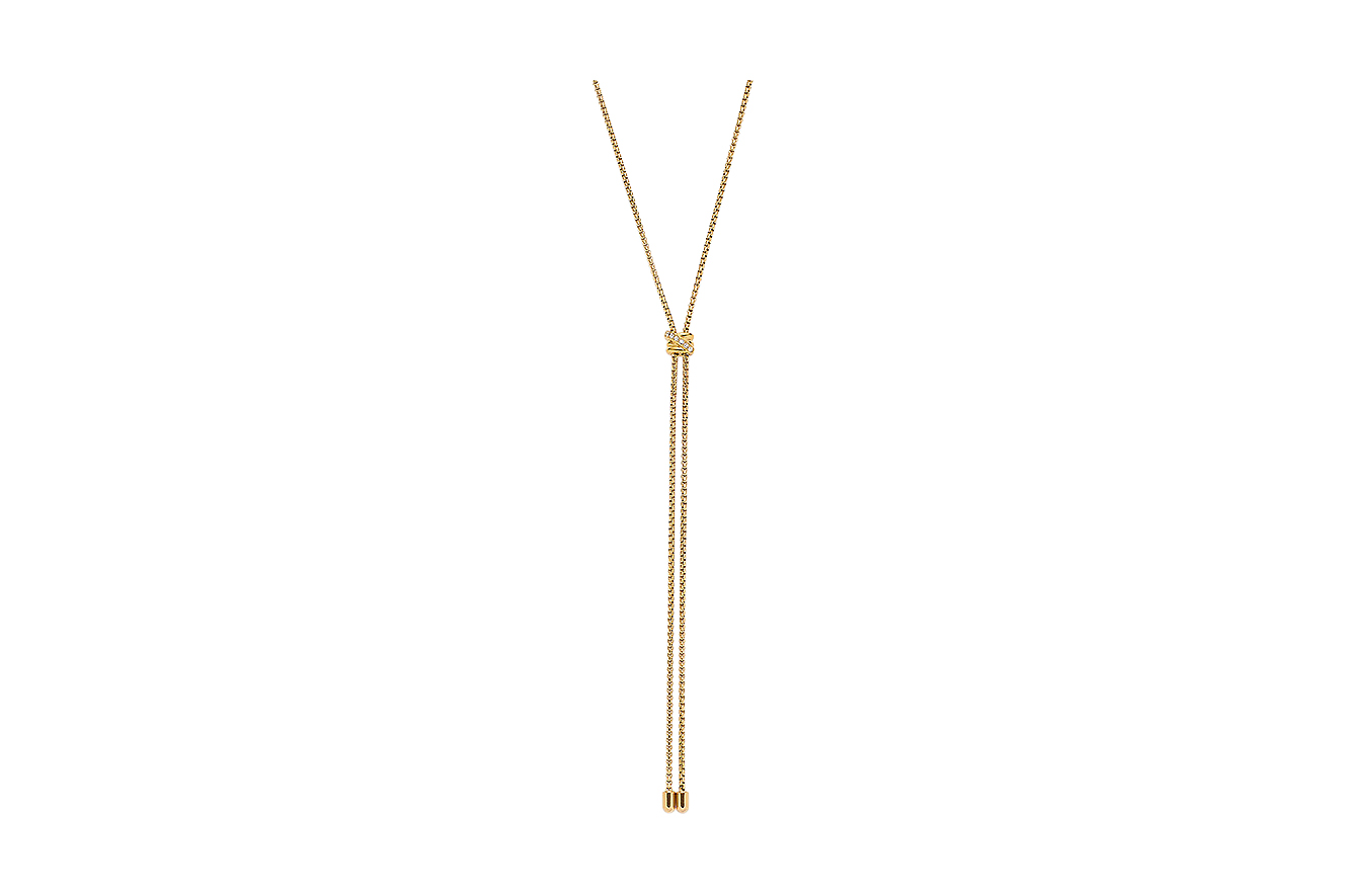 90cm Kette von Leonardo Daria gold 026913 aus Edelstahl mit Zirkonia-Stein