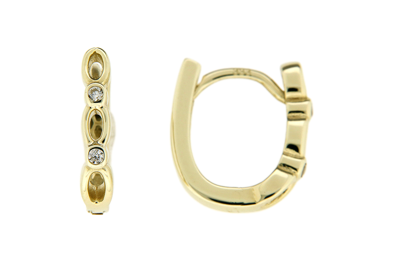 Creolen Ohrringe in Gold 333 Gelbgold polierter Oberfläche 